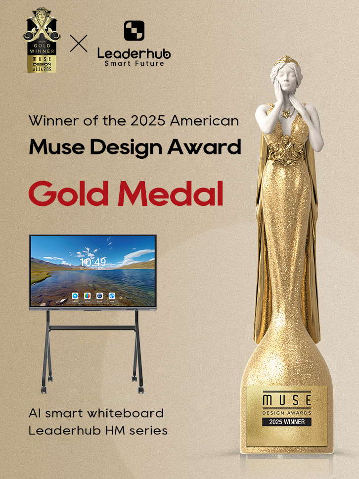 Chinese Brands Go Global! Leaderhub Wins 2025 MUSE International Design Gold Award 2 leaderhub smart board